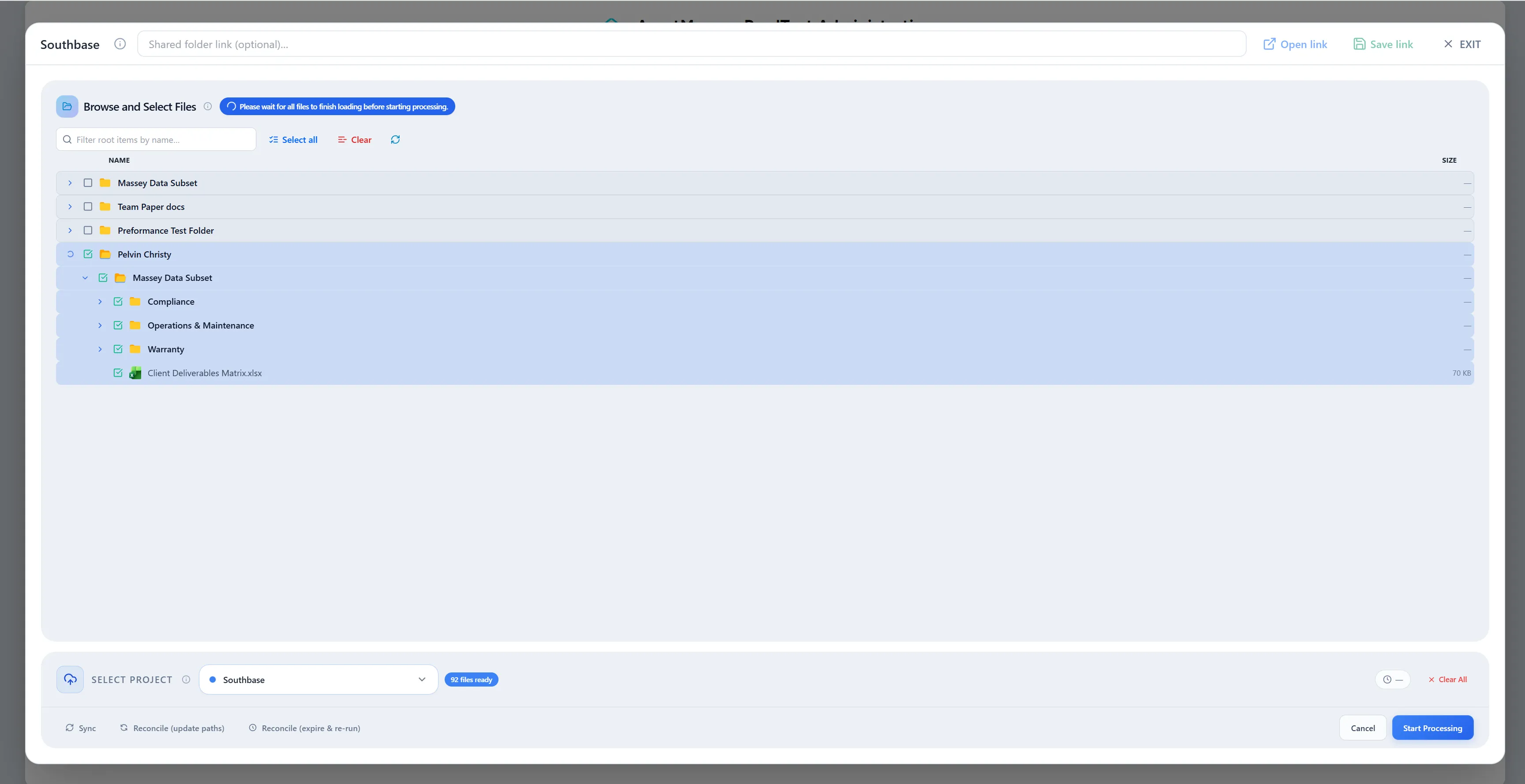 Dropbox Browse Modal
