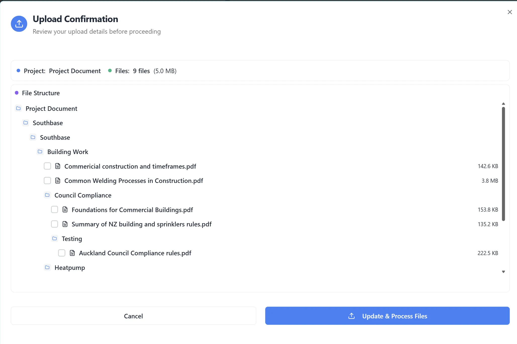 reviewing upload queue
